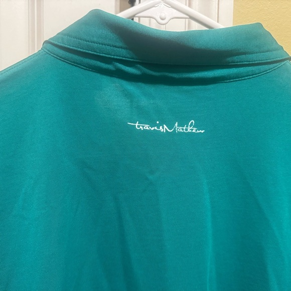 Travis Mathew Green Short Sleeve Men’s Polo Shirt Chest Pocket Sz XL - Picture 11 of 11